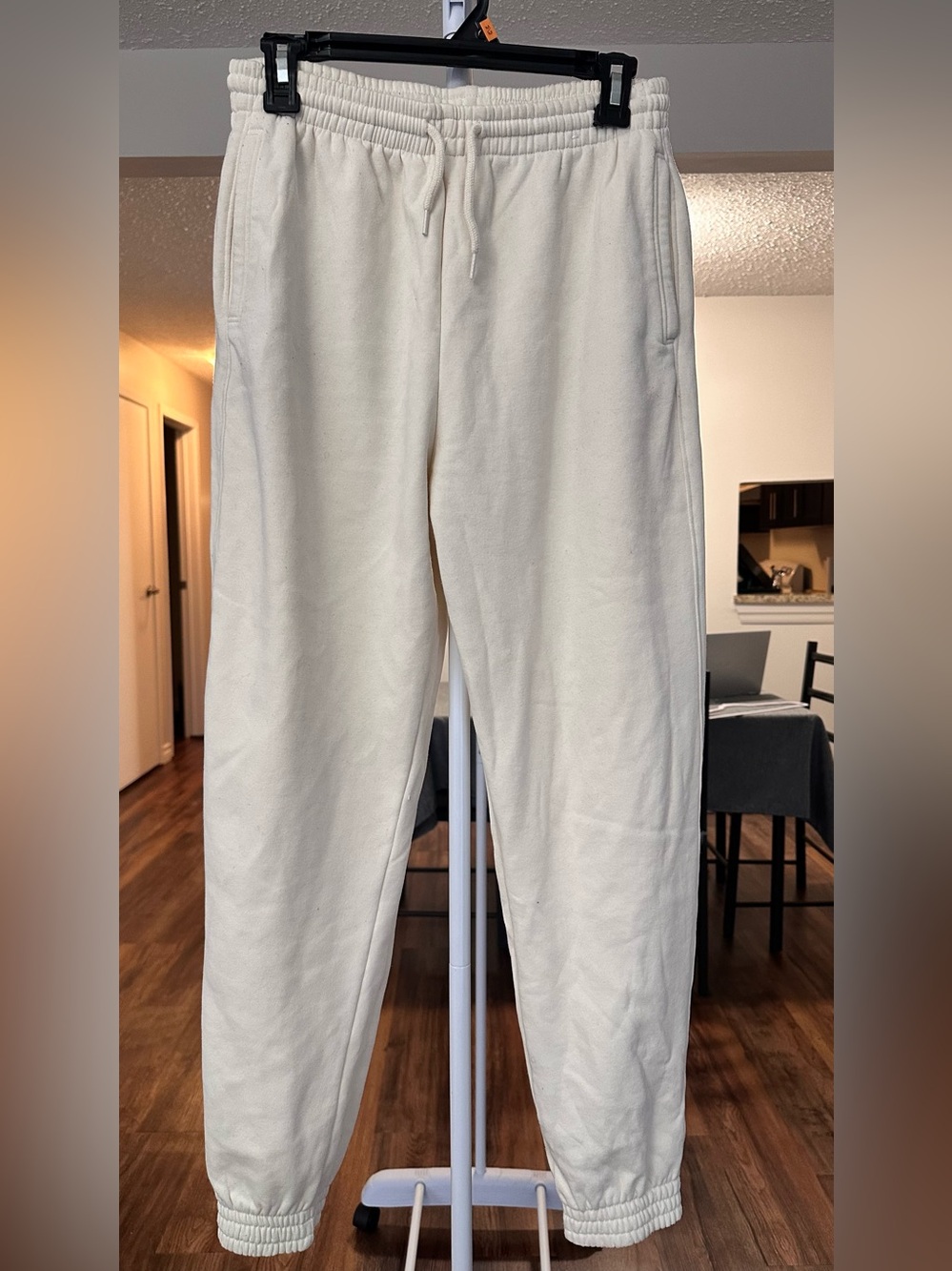 H&M Cream Drawstring Sweatpants